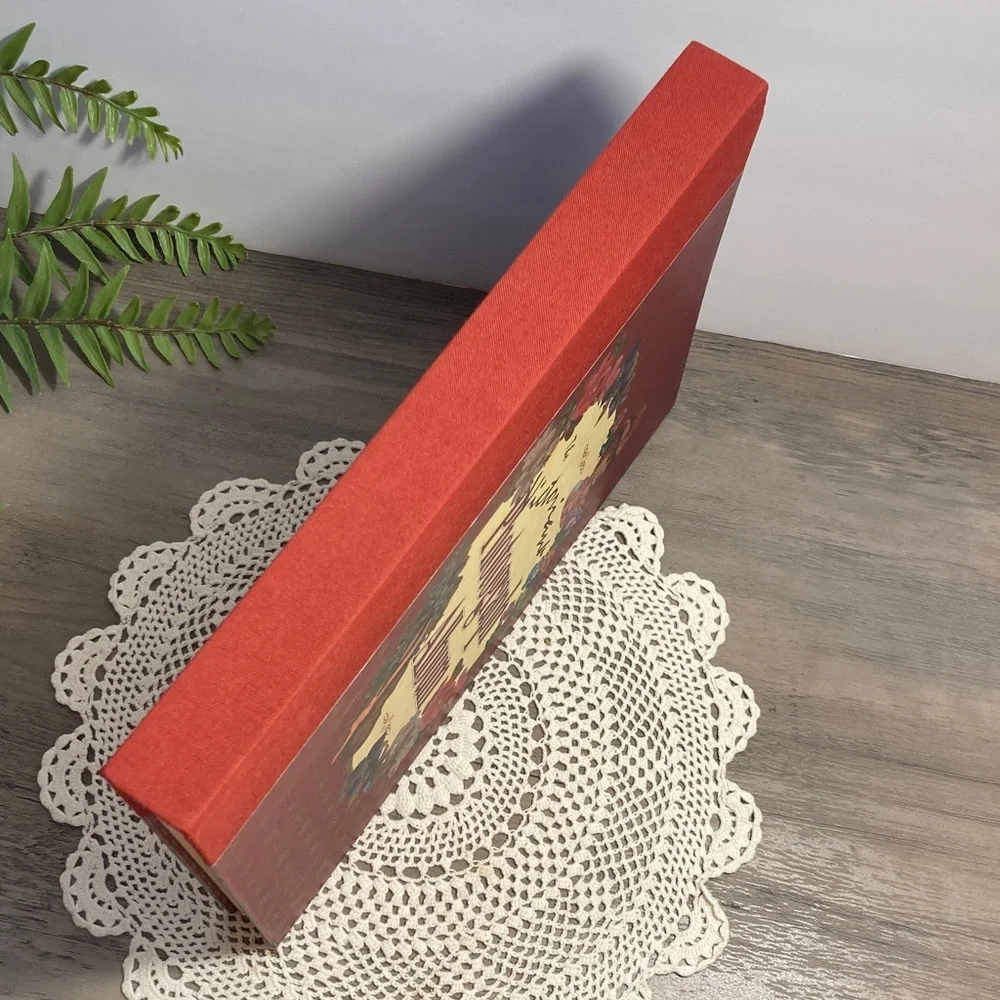 Vintage Victorian Photograph Album  Red Floral Cover